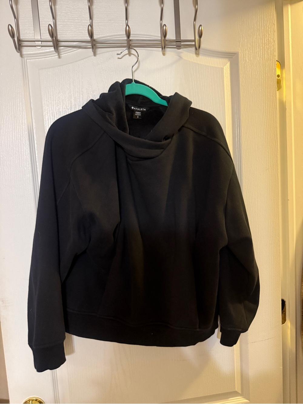 Athleta Black Funnel Neck Pullover Sweater